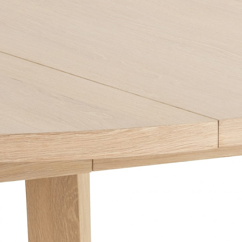 Stół okrągły rozkładany Actona A-Line | Dąb bielony 120-220cm