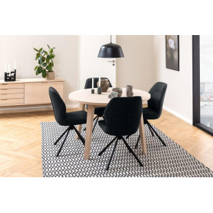 Stół okrągły rozkładany Actona A-Line | Dąb bielony 120-220cm