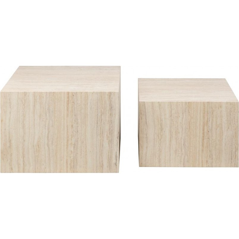 Zestaw stolików Dice beżowy Actona | Elegancki design