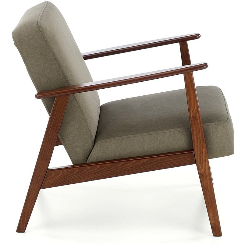 Fotel PRL Milano Halmar: Komfortowy design w kolorze oliwkowym