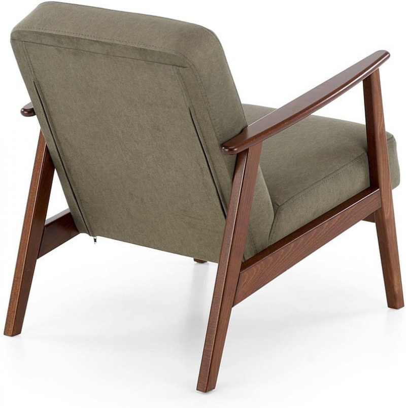 Fotel PRL Milano Halmar: Komfortowy design w kolorze oliwkowym
