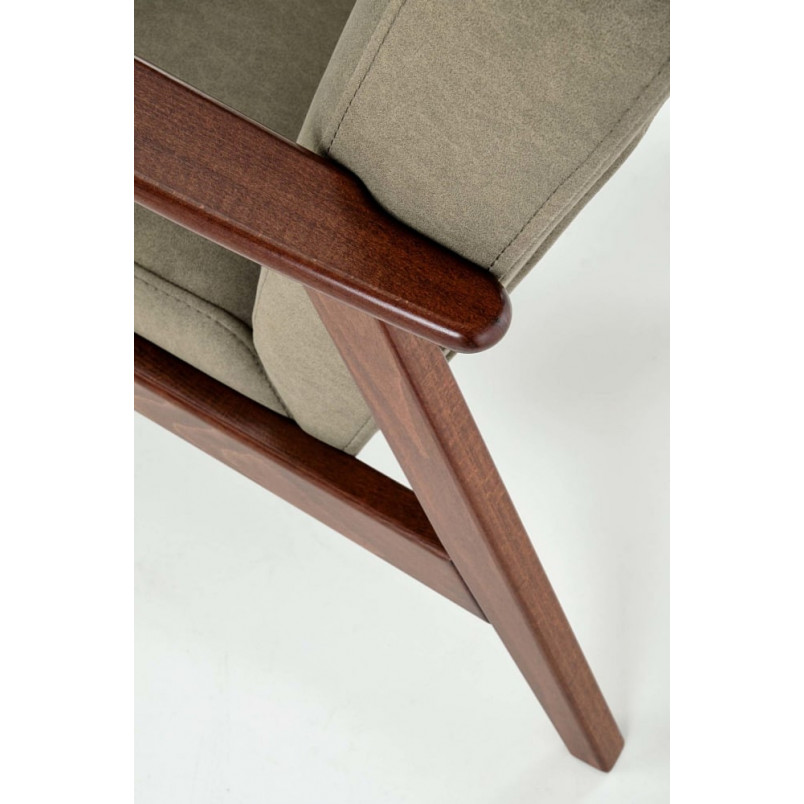 Fotel PRL Milano Halmar: Komfortowy design w kolorze oliwkowym