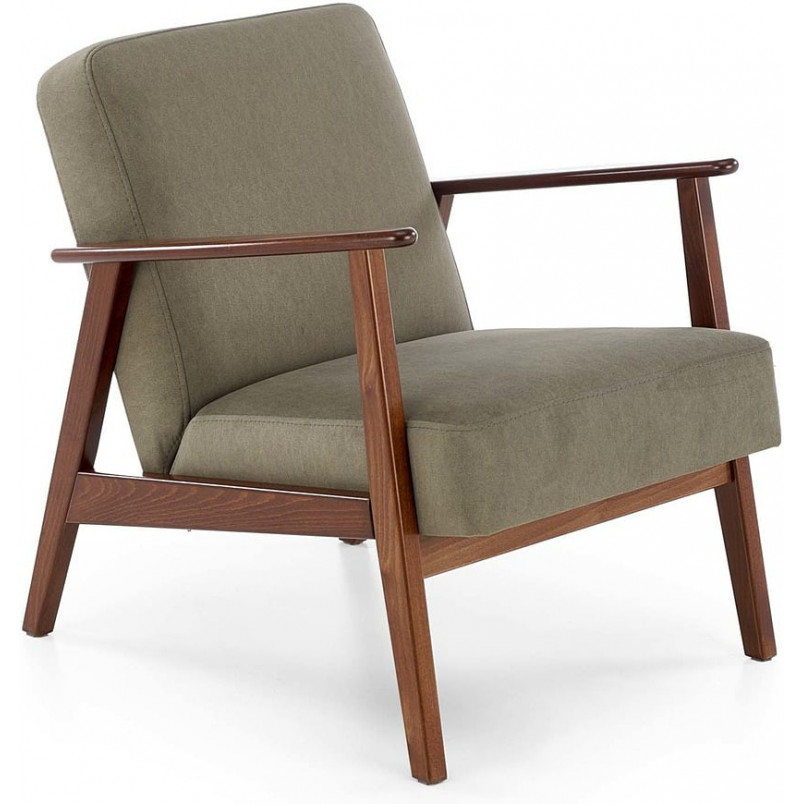Fotel PRL Milano Halmar: Komfortowy design w kolorze oliwkowym
