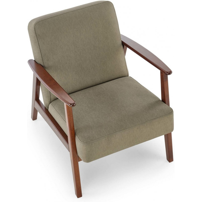 Fotel PRL Milano Halmar: Komfortowy design w kolorze oliwkowym
