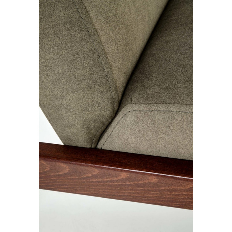Fotel PRL Milano Halmar: Komfortowy design w kolorze oliwkowym