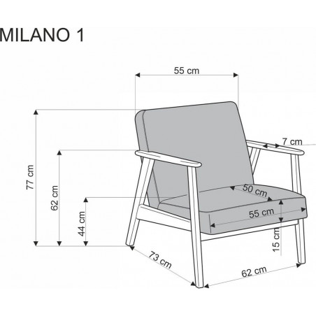 Fotel PRL Milano Halmar: Komfortowy design w kolorze oliwkowym