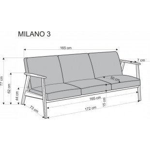 Sofa 3-osobowa PRL Halmar: Design i Komfort | Milano 175cm