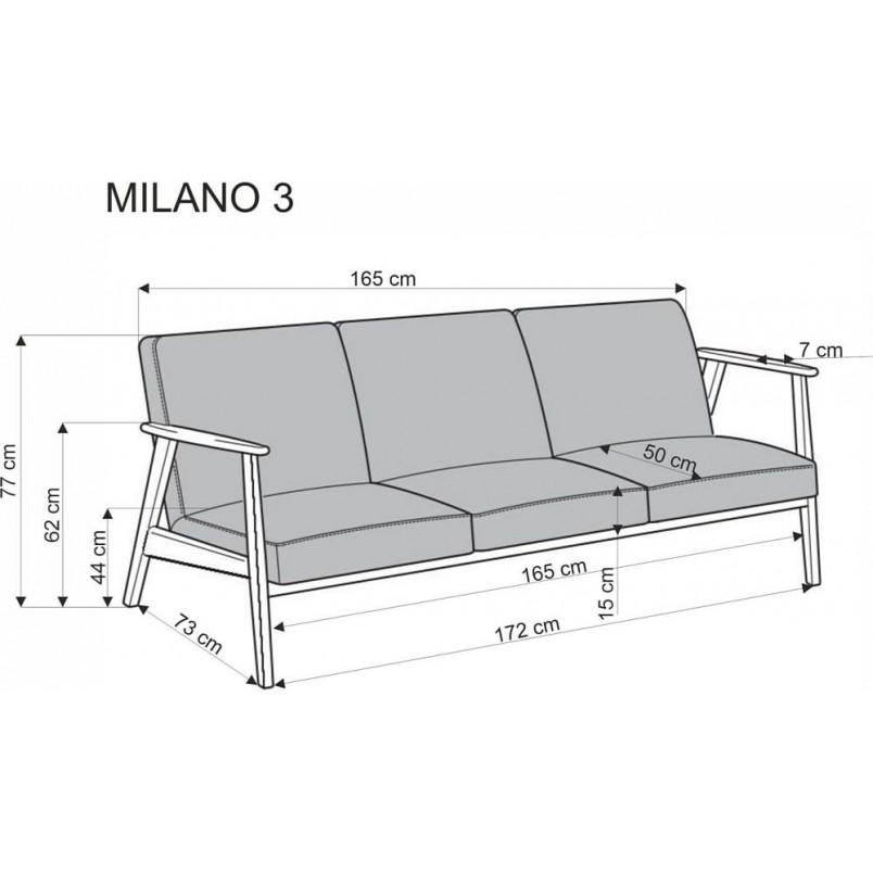 Sofa 3-osobowa PRL Halmar: Design i Komfort | Milano 175cm