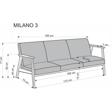 Sofa 3-osobowa PRL Halmar: Design i Komfort | Milano 175cm