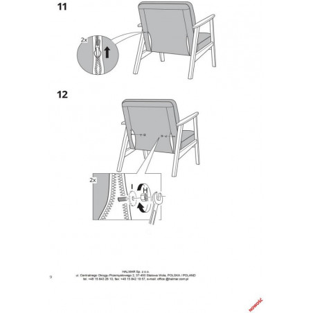 Fotel PRL Milano Halmar: Komfortowy design w kolorze oliwkowym