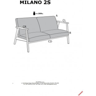 Sofa 2-osobowa PRL Halmar | Design vintage Milano 120cm