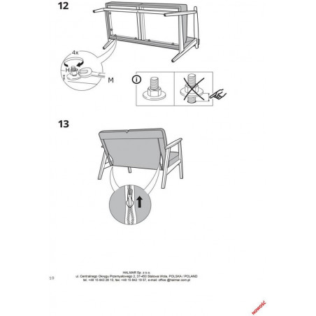 Sofa 2-osobowa PRL Halmar | Design vintage Milano 120cm