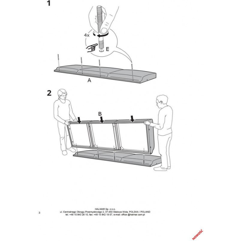 Sofa 3-osobowa PRL Halmar: Design i Komfort | Milano 175cm