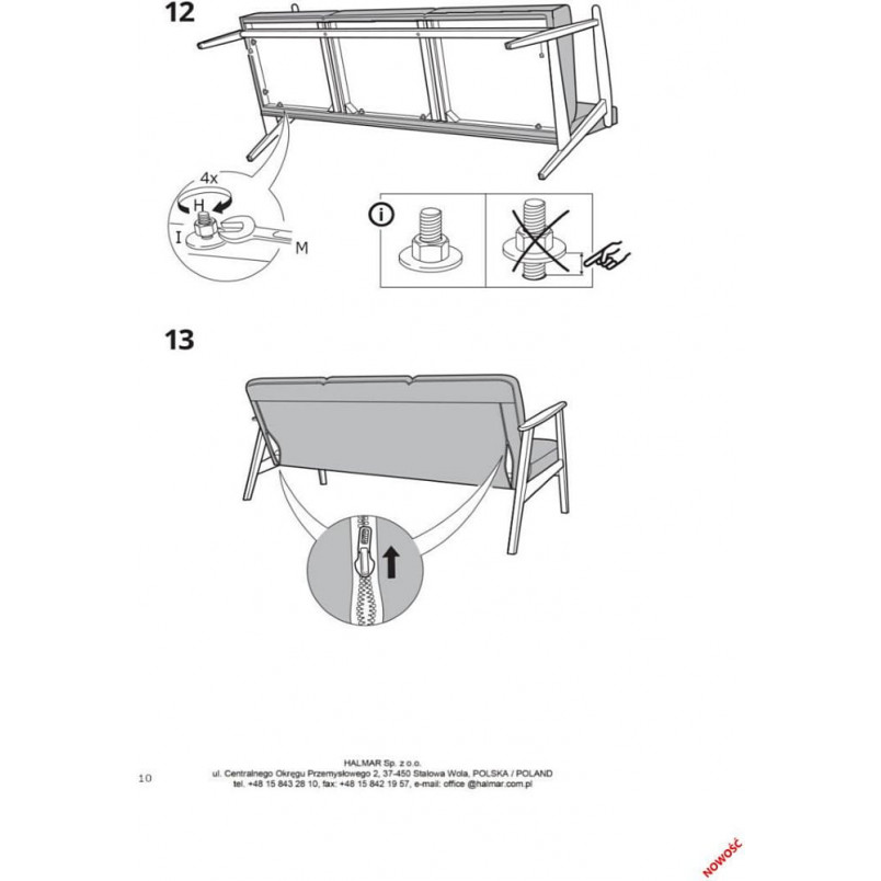 Sofa 3-osobowa PRL Halmar: Design i Komfort | Milano 175cm