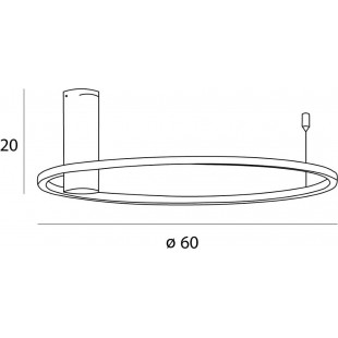Plafon LED Queen MaxLight | Nowoczesny, Złoty 60cm