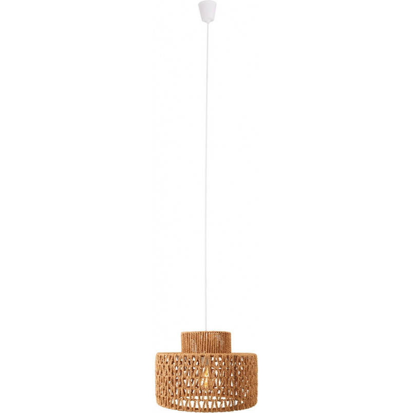 Lampa wisząca boho Raffle | Brązowa, pleciona | MaxLight