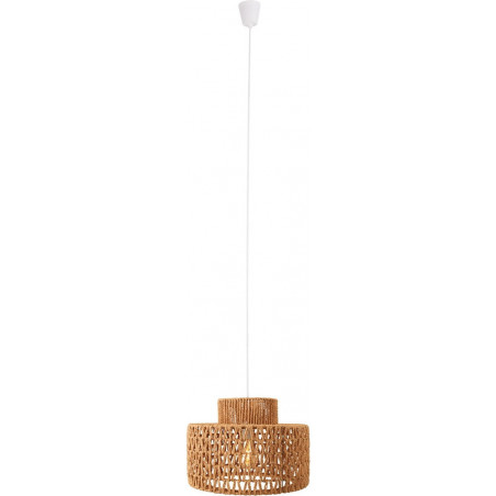 Lampa wisząca boho Raffle | Brązowa, pleciona | MaxLight