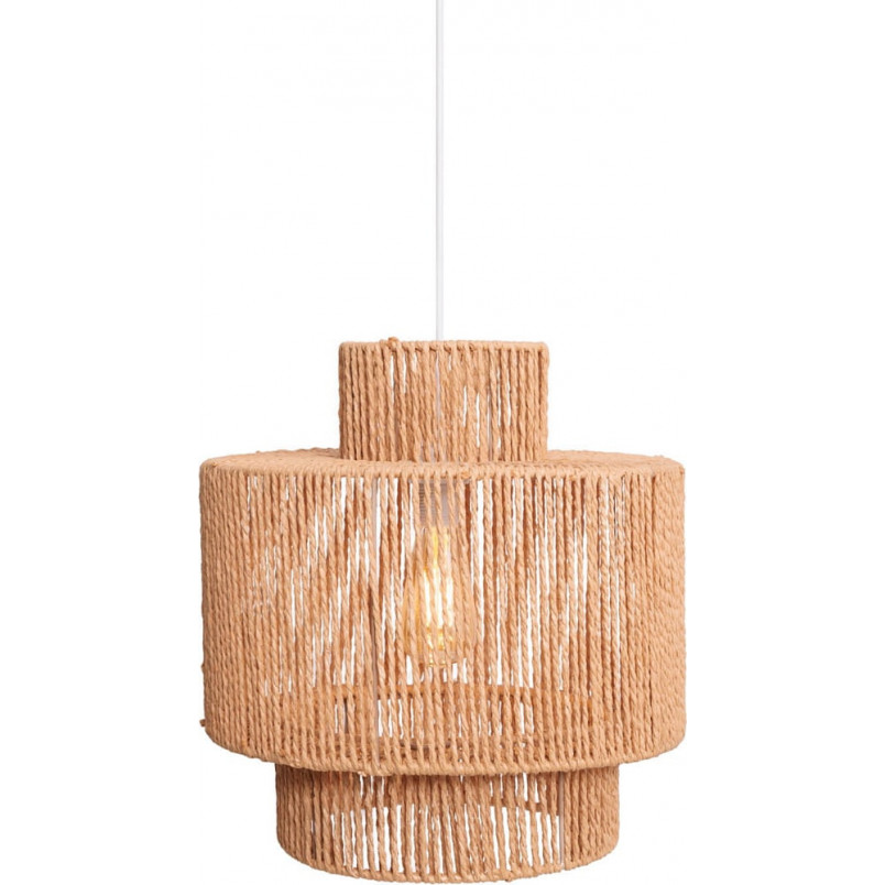 Lampa wisząca boho Labriz | Brązowa, pleciona | MaxLight