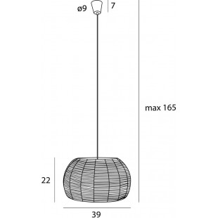 Lampa wisząca boho Praslin - MaxLight | Beżowa, E27