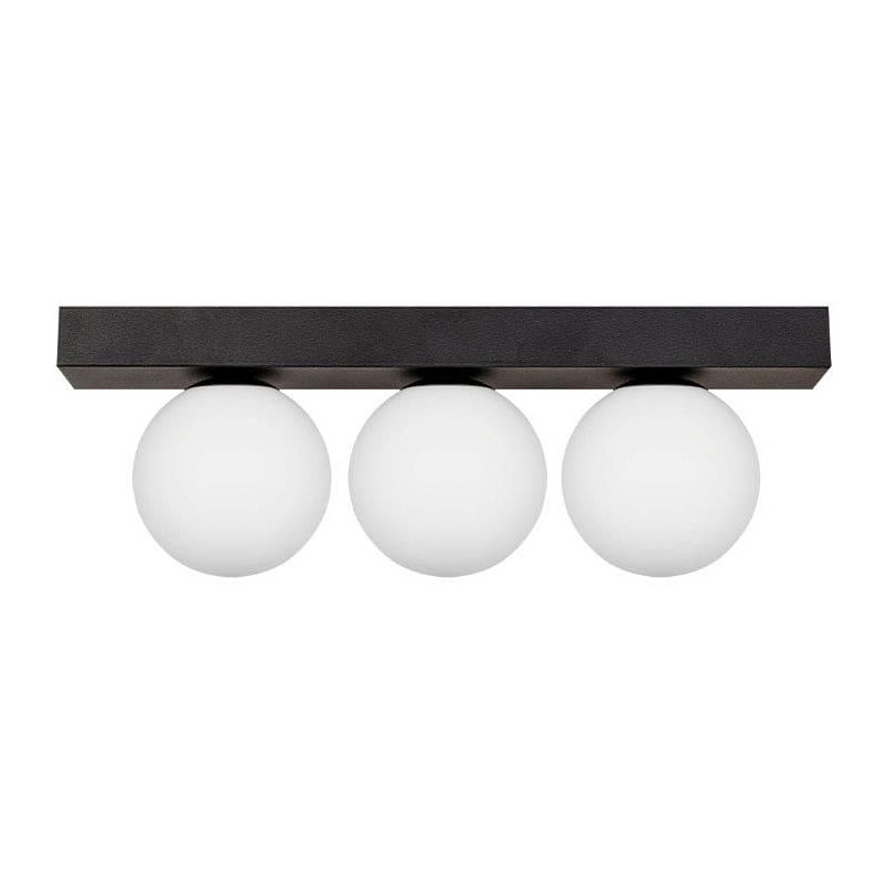 Plafon szklany Sphere III biały/czarny ZumaLine - Eleganckie oświetlenie