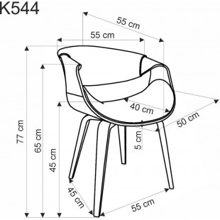 Krzesło drewniane K544 Halmar - Stylowe i komfortowe | Sklep meblowy
