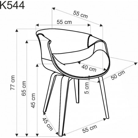 Krzesło drewniane K544 Halmar - Stylowe i komfortowe | Sklep meblowy