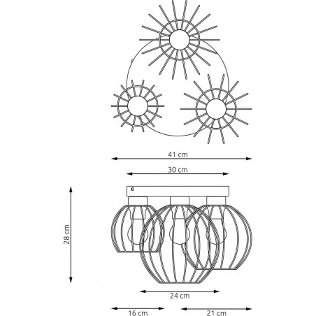 Plafon druciane kule Nest Premium III | Emibig - Loftowy design