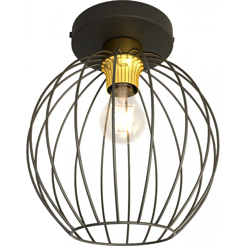Plafon druciana kula Nest 24cm czarno-złoty | Emibig