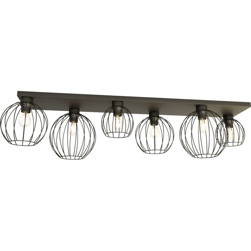 Plafon druciane kule Nest VI 126cm czarny - Emibig | Sklep z lampami