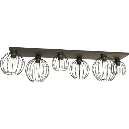 Plafon druciane kule Nest VI 126cm czarny - Emibig | Sklep z lampami