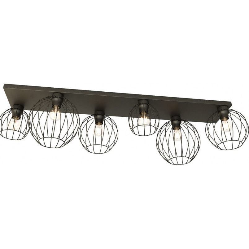 Plafon druciane kule Nest VI 126cm czarny - Emibig | Sklep z lampami