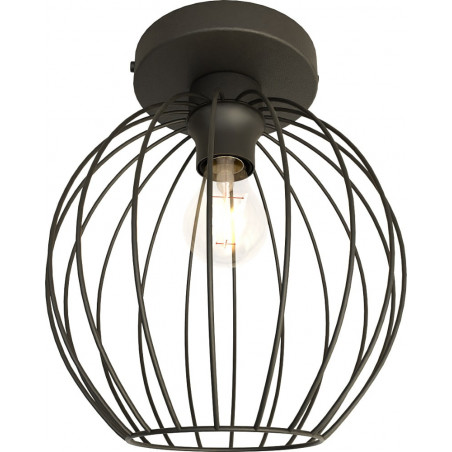 Plafon druciana kula Nest 24cm czarny Emibig - Loftowy design