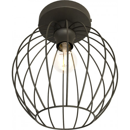 Plafon druciana kula Nest 24cm czarny Emibig - Loftowy design