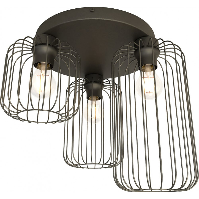 Plafon druciany Barn Premium 30cm czarny Emibig | Loftowy design