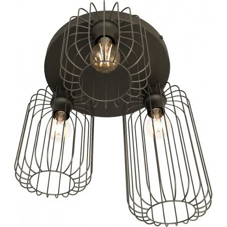 Plafon druciany Barn Premium 30cm czarny Emibig | Loftowy design