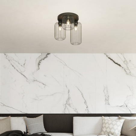 Plafon druciany Barn Premium 30cm czarny Emibig | Loftowy design