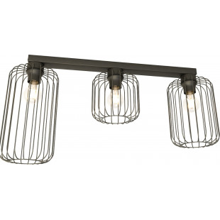 Plafon druciany potrójny Barn 70cm czarny Emibig