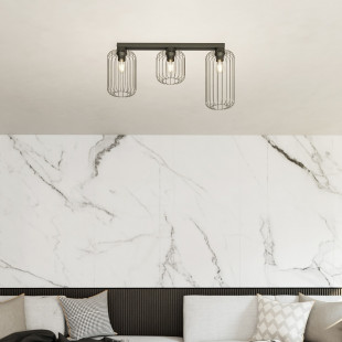 Plafon Barn czarny Emibig | Loftowy design, 70cm