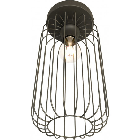 Plafon druciany Barn czarny Emibig | Loftowa lampa E27