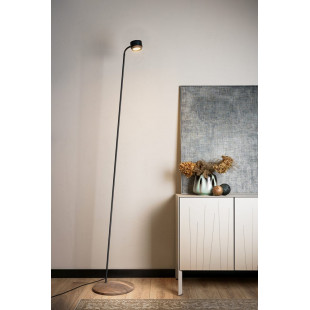 Lampa podłogowa ze ściemniaczem Jubi Walnut LED 200cm czarna LoftLight