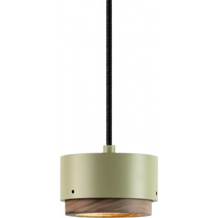 Lampa wisząca Jubi LED LoftLight | Zielona, drewno orzech