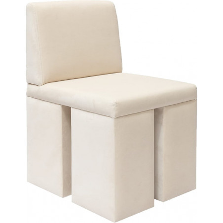 Krzesło welurowe Object106 | NG Design - Piaskowe, Designerskie