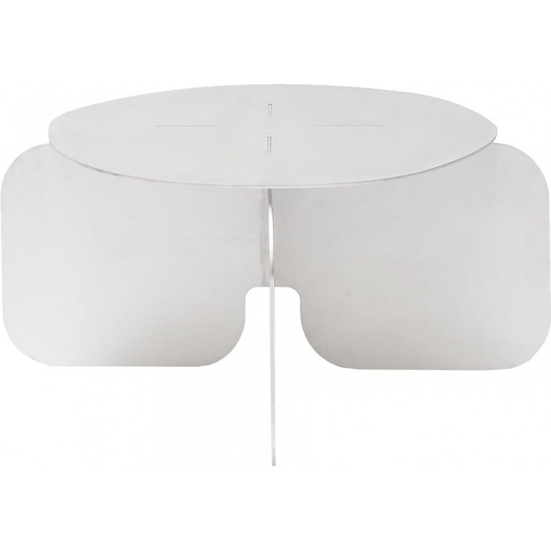 Stolik metalowy Object105 NG Design | Surowe aluminium, 70cm