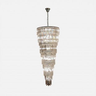 Żyrandol kryształowy glamour Luxe 60cm H200cm chrom ZumaLine