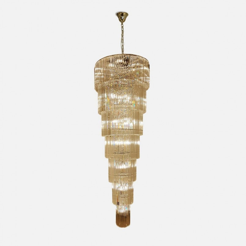 Żyrandol Kryształowy Złoty ZumaLine Luxe 100cm - Luksusowy Design