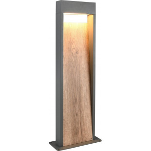 Słupek ogrodowy Salmon LED Trio - antracyt, imitacja drewna