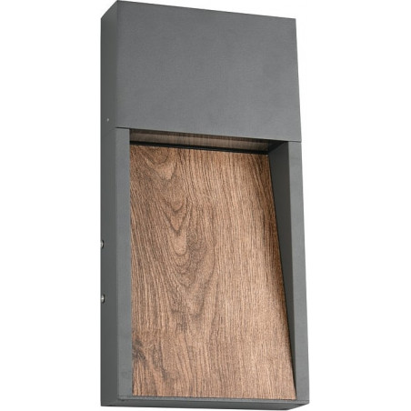 Kinkiet zewnętrzny Salmon Trio | LED 3000K, imitacja drewna