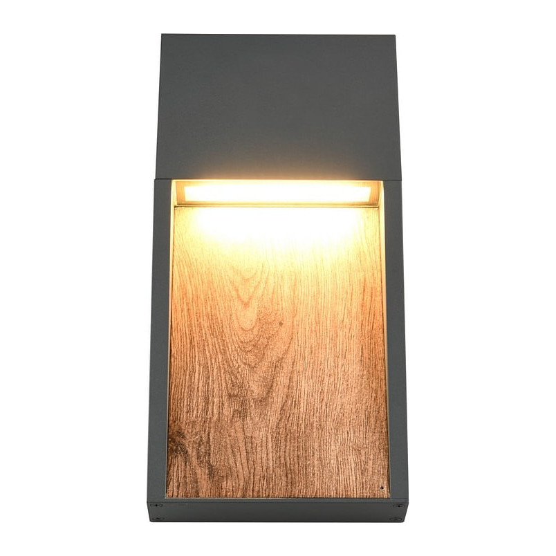 Kinkiet zewnętrzny Salmon Trio | LED 3000K, imitacja drewna