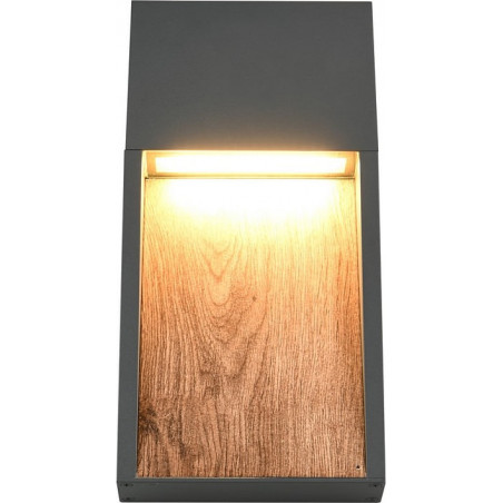 Kinkiet zewnętrzny Salmon Trio | LED 3000K, imitacja drewna