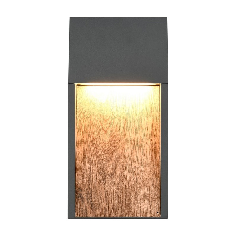 Kinkiet zewnętrzny Salmon Trio | LED 3000K, imitacja drewna